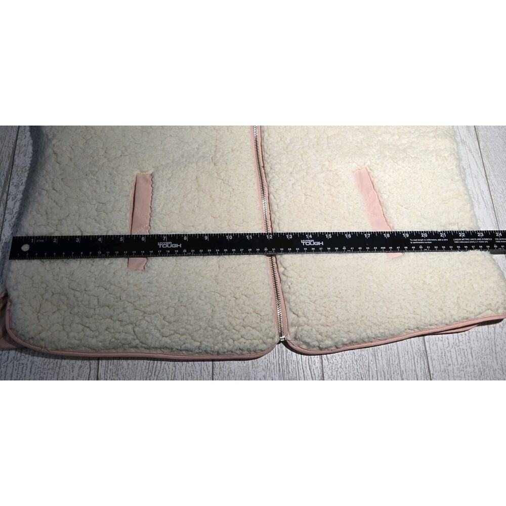 Ruby Rd Petite Large Pink Reversible Cream Sherpa… - image 7